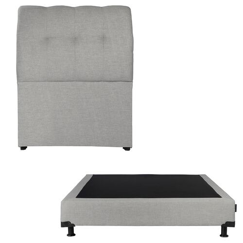 Cabecera Individual Dicasa Nube con Box Belucci Gris