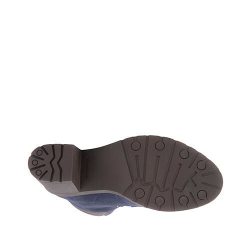 Bota militar azul marino HPC Polo de gamuza acojinado, tacón medio, mod. 1109856