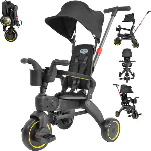 Triciclo Carriola Plegable Portatil Niños 1-5 Años 4 En 1