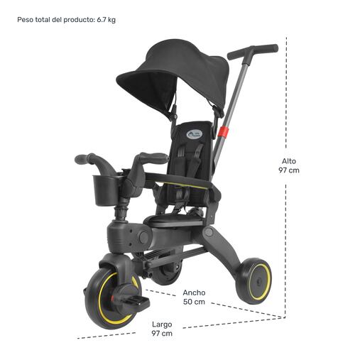 Triciclo Carriola Plegable Portatil Niños 1-5 Años 4 En 1