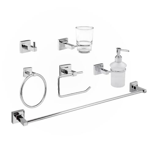 Juegos Accesorios Baño 6 Pzas Cromo Dica 3300