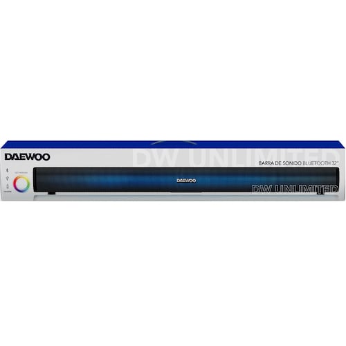 Barra De Sonido Daewoo Bocina Inalámbrica Bluetooth 32" Con Luces Led Unlimited 20w Rms DW3291