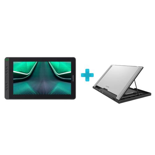 Tableta Digitalizadora Monitor Huion Kamvas 13 con soporte Verde