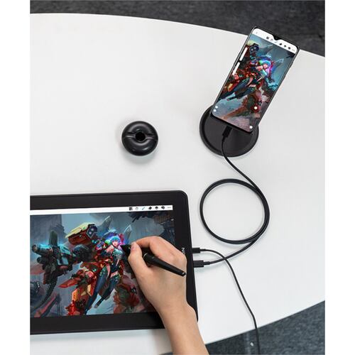 Tableta Digitalizadora Monitor Huion Kamvas 13 con soporte Verde