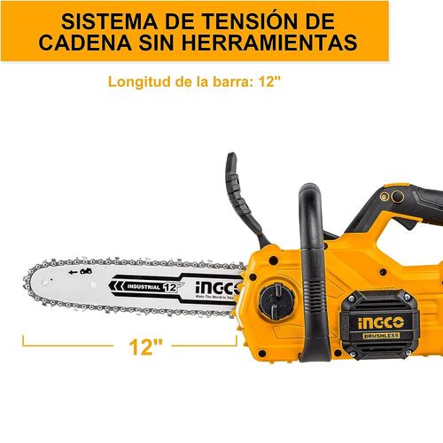 Motosierra Inalámbrica de 12" 20V Ingco CGSLI20128/2 100W
