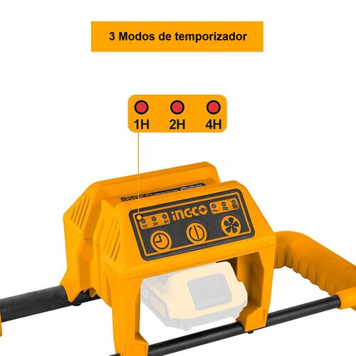 Ventilador 30cm Inalambrico Alambrico Ingco UCFALI2001 3 vel