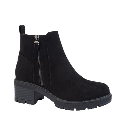 Motobota de mujer color negro, marca Tierra Bendita, con suela track, mod. 1085338