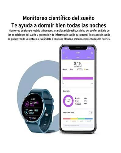 Smartwatch Lige BW0223 1.28" caja 45mm malla Azul de silicona