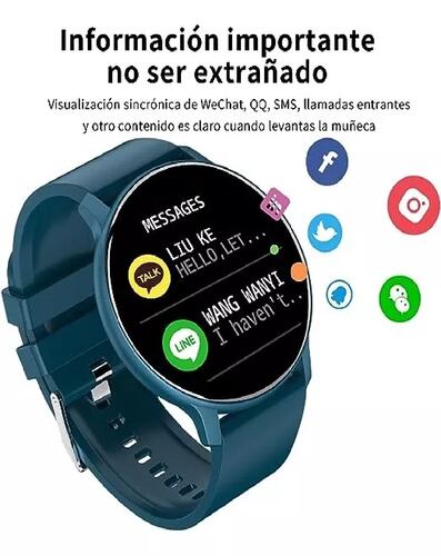 Smartwatch Lige BW0223 1.28" caja 45mm malla Azul de silicona