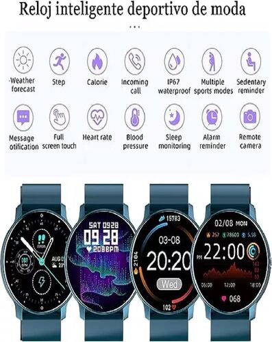 Smartwatch Lige BW0223 1.28" caja 45mm malla Azul de silicona