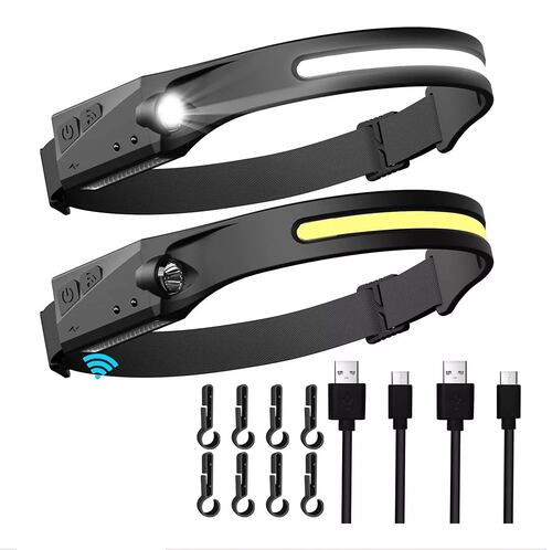 Lampara De Cabeza Recargable 5 Modos 2pcs 350lm