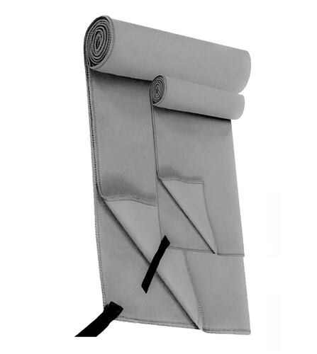 Toalla De Microfibra Secado Rápido Toalla Deportiva Para Gym Gris 2PZS