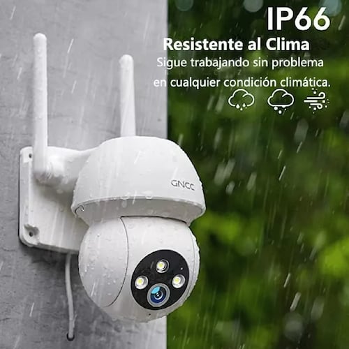 Cámaras De Seguridad Wifi Exterior Con Alarma Alexa 2k 3mp blanco