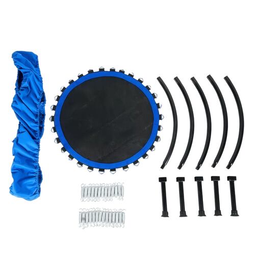 Trampolin Fitness De Tamaño Mini Con Tapete Azul