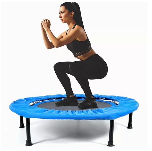 Trampolin Fitness De Tamaño Mini Con Tapete Azul