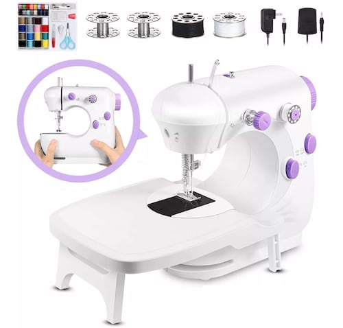 Máquina De Coser Portátil Eléctrica Con Kit De Costura