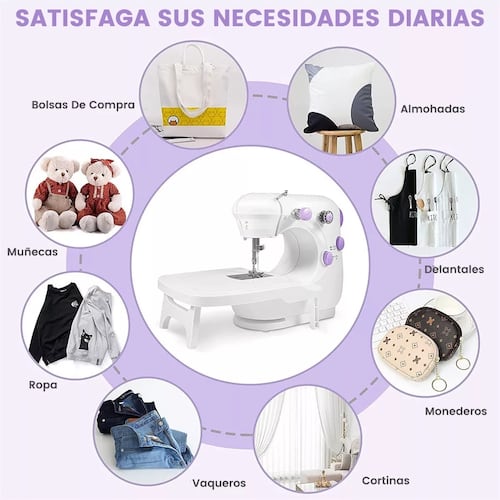 Máquina De Coser Portátil Eléctrica Con Kit De Costura
