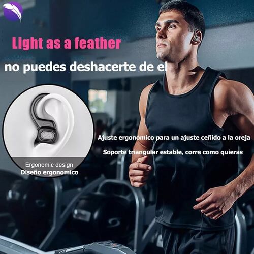 Audífonos Deportivos Inalámbricos Bluetooth 5.0 Gancho Negro