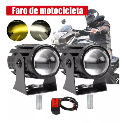Par Faros Luces Led Para Motos Auto Doble Color Impermeable 