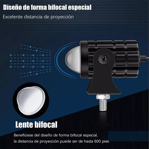 Par Faros Luces Led Para Motos Auto Doble Color Impermeable 