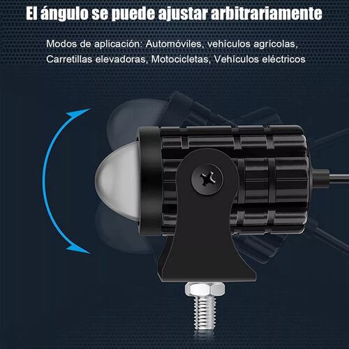 Par Faros Luces Led Para Motos Auto Doble Color Impermeable 