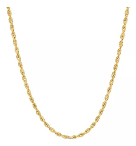 Set Torzal Cadena + Pulsera 50 Cm X 3 Mm Oro 14 K + Regalo