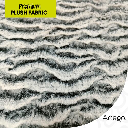 Pie de árbol navidad navideño gris peludo tela plush 122cm diámetro Artego.