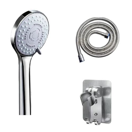 Kit De Ducha De Mano Para Teléfono De 5 Funciones Plata