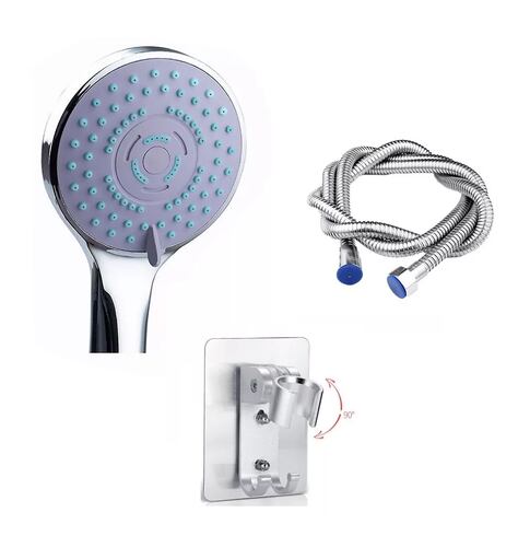 Kit De Ducha De Mano Para Teléfono De 5 Funciones Plata