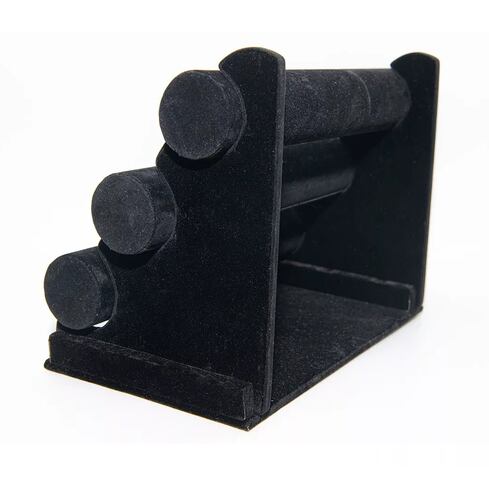 Exhibidor Porta Pulsera/porta Reloj Con 3 Niveles Plegable Negro