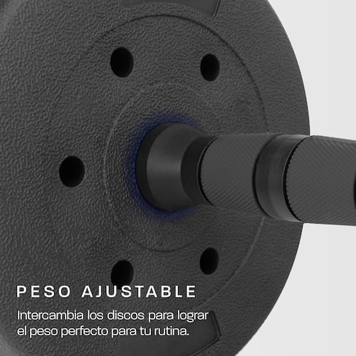 Set de Pesas y Mancuernas 10KG Altera 5 en 1 Discos de Pesas Ajustables con Varilla de Conexión Gimnasio en Casa Gimnasio