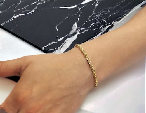Pulsera Torsal 18 Cm X 4 Mm Oro De 14 Kilates + Obsequio.