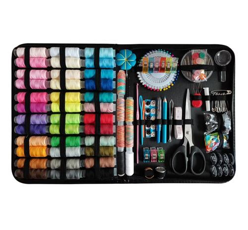 Kit De Costura, 226 Suministros Y Accesorios Hilo Estuche Negro