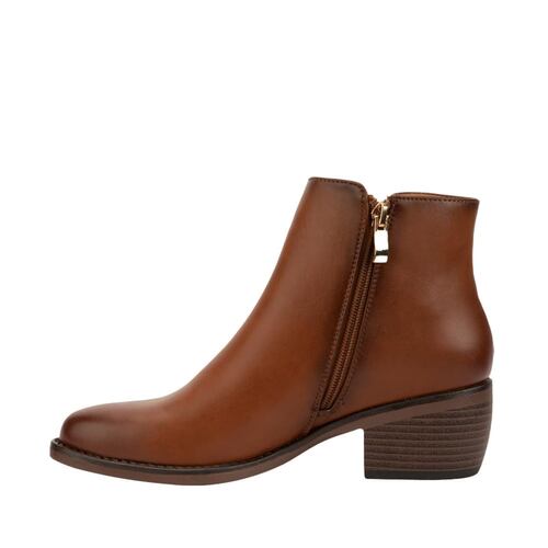 Botas Tierra Bendita, color cognac, con doble cierre, mod. 1087838