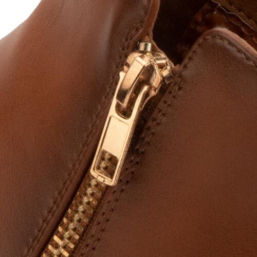 Botas Tierra Bendita, color cognac, con doble cierre, mod. 1087838