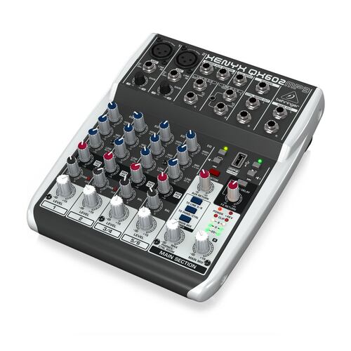  Mezcladora Análoga BEHRINGER Xenyx QX602MP3 C/ Efectos.