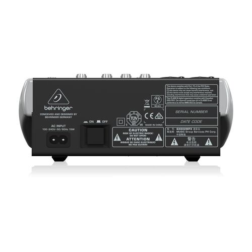  Mezcladora Análoga BEHRINGER Xenyx QX602MP3 C/ Efectos.