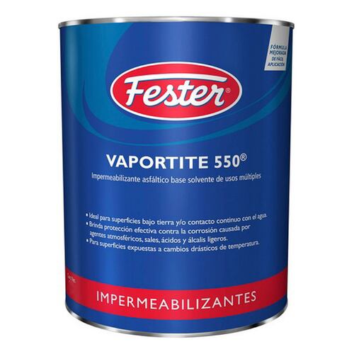 Impermeabilizante Fester Asfaltico Base Solvente 4lt Negro