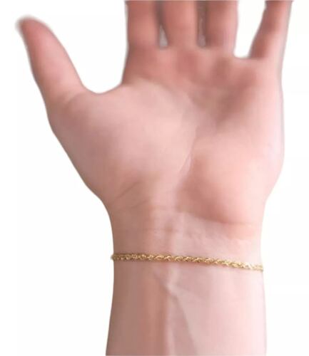 Set Torzal Cadena 55 Cm + Pulsera 21 Cm X 2 Mm Oro 10 K..