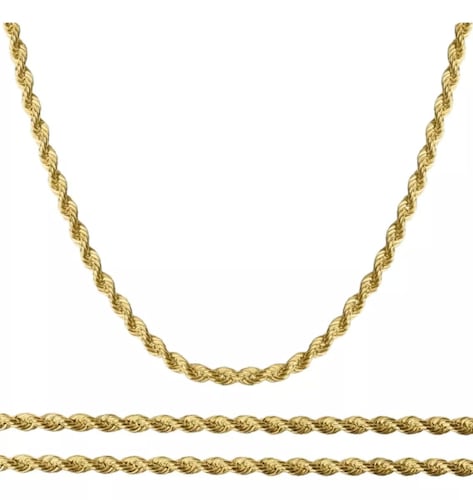 Set Torzal Cadena 55 Cm + Pulsera 21 Cm X 2 Mm Oro 10 K..