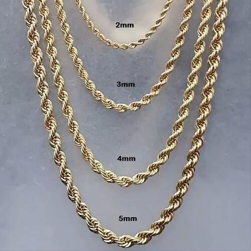 Set Torzal Cadena 55 Cm + Pulsera 21 Cm X 2 Mm Oro 10 K..