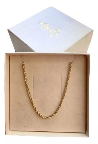 Set Torzal Cadena 60 Cm + Pulsera 18 Cm X 3 Mm Oro 14 K.