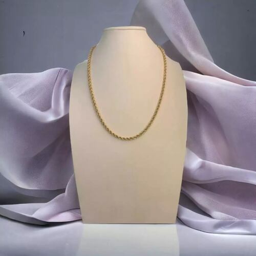 Set Torzal Cadena 55 Cm + Pulsera 21 Cm X 4 Mm Oro 14 K.