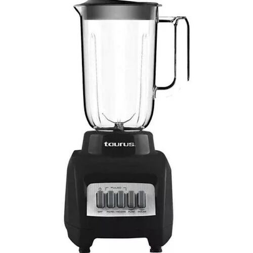 Licuadora Marca Taurus Modelo Haley Vaso De Plastico Base Negra Y 4 Velocidades 1l.