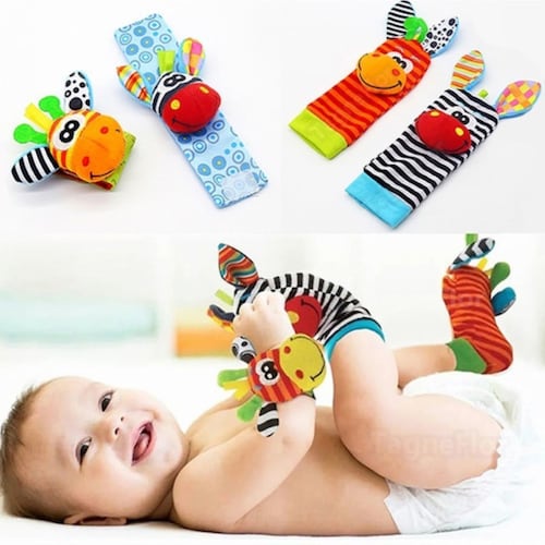 Sonajas Para Bebe Calcetines Juguete Estimulación Temprana 4 Estilo 1