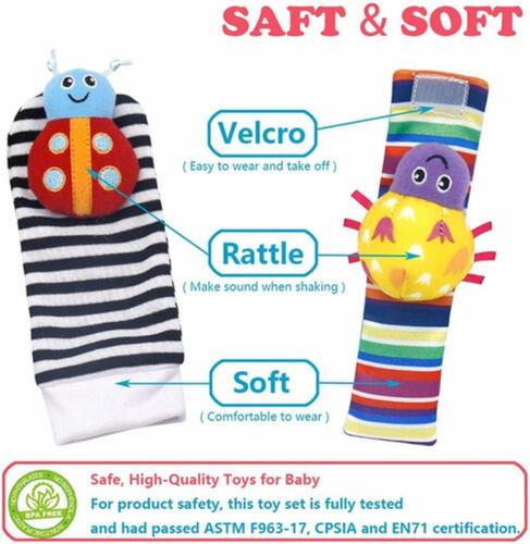 Sonajas Para Bebe Calcetines Juguete Estimulación Temprana 4 Estilo 3