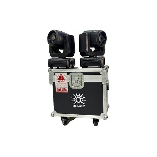 Cabezas Moviles MEGALUZ MINI R1 90w 2 Pzas + Case