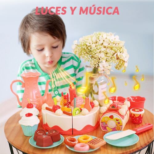 55pcs Juguete De Postre Niña Niño Juego Cocina De Té cake