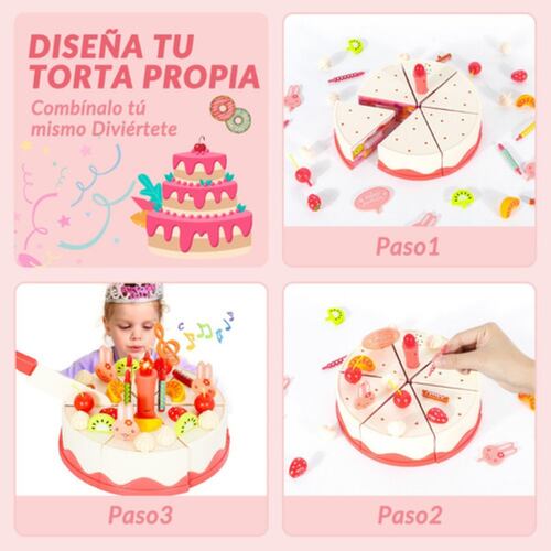 55pcs Juguete De Postre Niña Niño Juego Cocina De Té cake