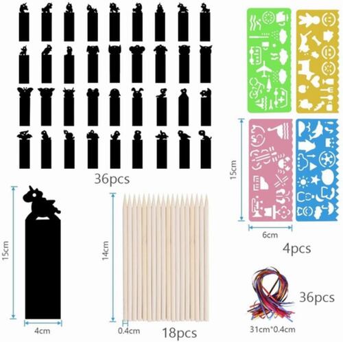 Kit De Libros Para Colorear Y Papel Multicolor Para Raspar